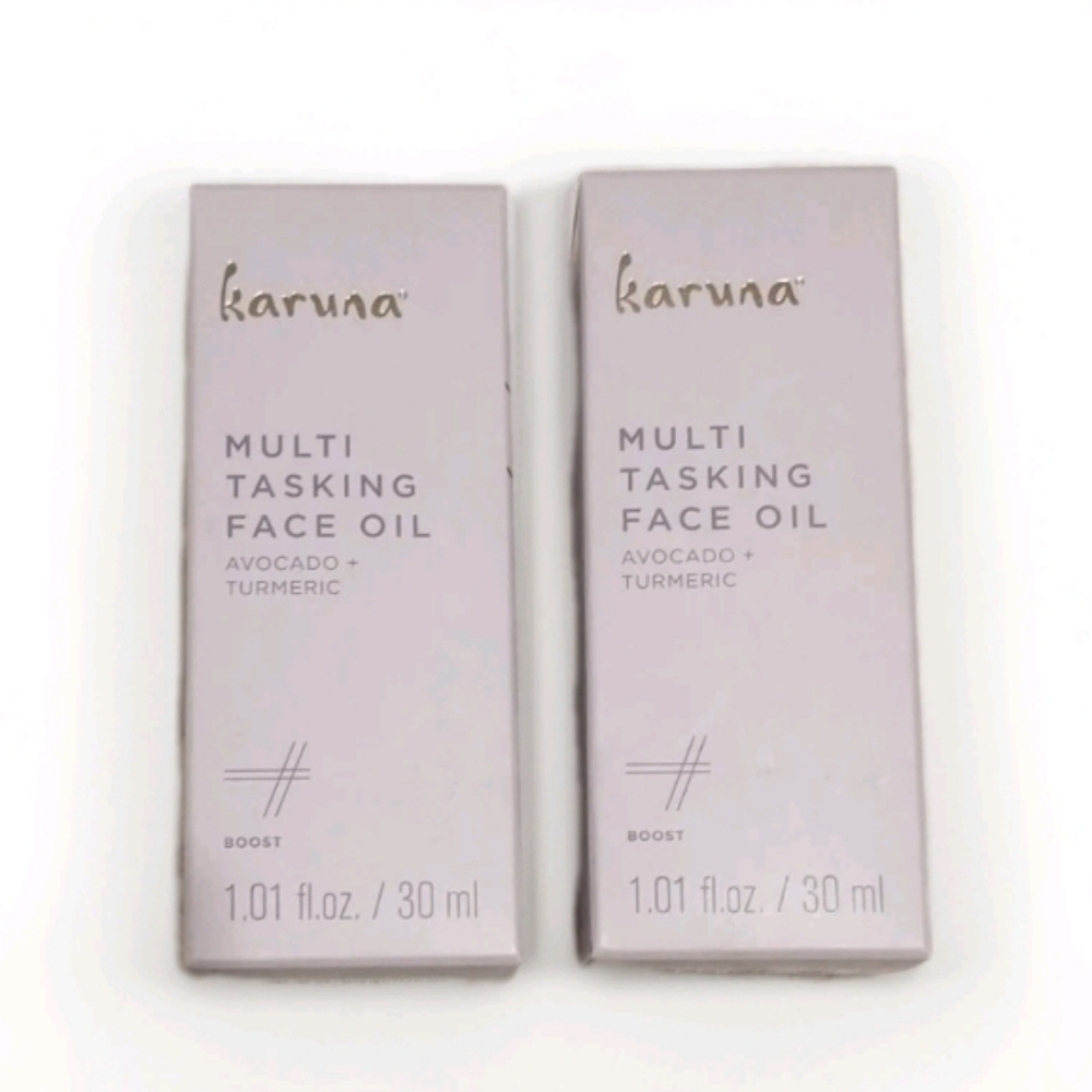 2 X Karuna Multi Tasking  Avocado Turmeric Face Oil 30 ml Made In Korea